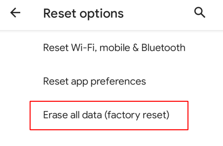 reset device