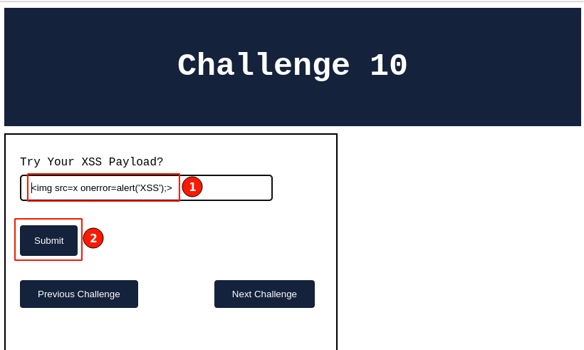 Challenge 10: XSS bypass backslash escape