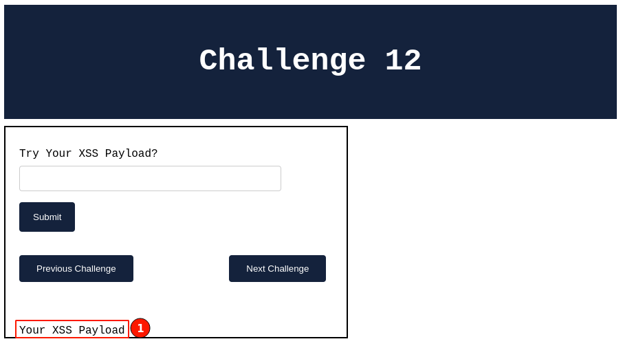 Challenge 12: XSS CSP bypass through remote payload