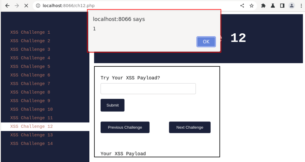 Challenge 12: XSS CSP bypass through remote payload