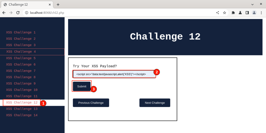Challenge 12: XSS CSP bypass through remote payload